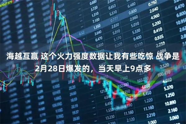 海越互赢 这个火力强度数据让我有些吃惊 战争是2月28日爆发的，当天早上9点多