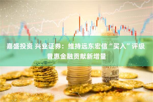 嘉盛投资 兴业证券：维持远东宏信“买入”评级 普惠金融贡献新增量