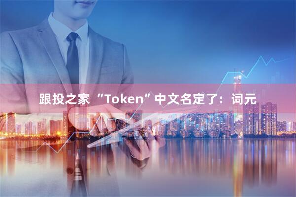 跟投之家 “Token”中文名定了：词元