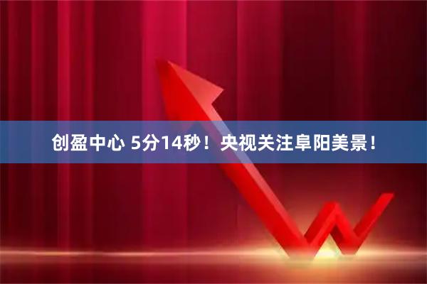 创盈中心 5分14秒！央视关注阜阳美景！